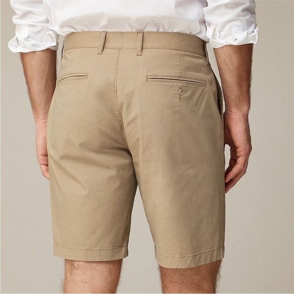 NWT J.Crew Shorts Mens Size 36 Khaki Flex Chino H5020 Tan 9” Inseam Preppy New - Picture 2 of 6